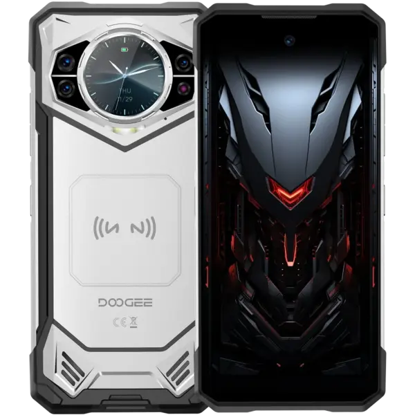 Telefon Mobil DOOGEE S200E, Argintiu, 5G, Ecran Secundar AMOLED 1.32 , 6.72 FHD+ 120Hz, 48GB RAM (8GB + 40GB extensibili), 256GB ROM, 100MP + Night Vision 20MP, Android 16, 10100mAh, Dual SIM