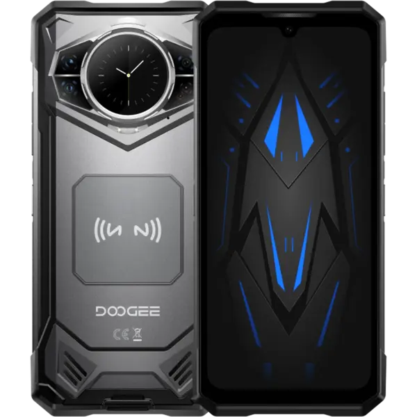 Telefon Mobil DOOGEE S200E, Gri, 5G, Ecran Secundar AMOLED 1.32 , 6.72 FHD+ 120Hz, 48GB RAM (8GB + 40GB extensibili), 256GB ROM, 100MP + Night Vision 20MP, Android 16, 10100mAh, Dual SIM