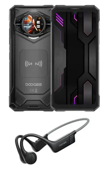 Telefon mobil Doogee S200X VIP, Gri, 5G, Dual Display 6.72 +1.32 , AMOLED, Functii AI, 32GB RAM (12GB+20GB extensibili), 512GB ROM, 100MP, Android 16, Dimensity 7050, 10100mAh, Casti, Dual SIM