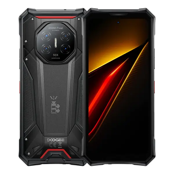 Telefon Mobil DOOGEE S300 Plus, Negru, 5G, Resigilat 200MP + 64MP Night Vision, 6.78 120Hz, 48GB RAM (12GB + 36GB extensibili), 1TB, Dimensity 8300, Android 16, NFC, 11000mAh, Dual SIM