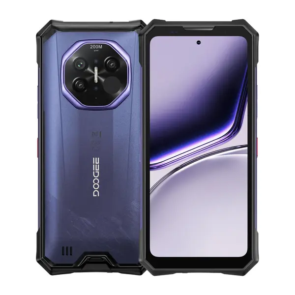 Telefon Mobil DOOGEE S300 Plus Thermal, Violet , 5G, 6.78 120Hz, 48GB RAM (12GB + 36GB extensibili), 1TB ROM, Camera Termica AI, 200MP + 64MP Night Vision, Android 16, NFC, 11000mAh, Dual SIM