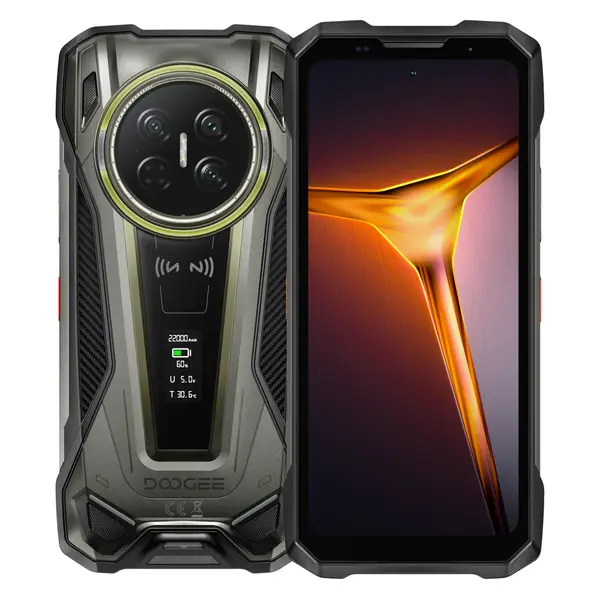 Telefon Mobil DOOGEE V Max 2, Gri, 5G, 6.78 120Hz, 48GB RAM (16GB + 32GB extensibili), 512GB, Dimensity 8300, 22000mAh, 120W Fast Charge, 1000LM Camping Light, Android 16, NFC, Dual SIM