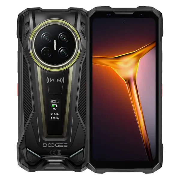 Telefon Mobil DOOGEE V Max 2, Negru, 5G, 6.78 120Hz, 48GB RAM (16GB + 32GB extensibili), 512GB, Dimensity 8300, 22000mAh, 120W Fast Charge, 1000LM Camping Light, Android 16, NFC, Dual SIM