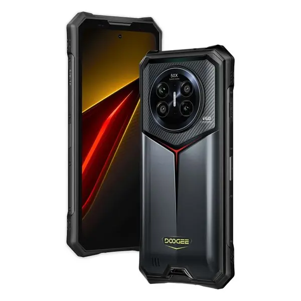 Telefon Mobil DOOGEE V50, Negru, 5G, 6.78 FHD+ 120Hz, 52GB RAM (16GB + 36GB extensibili), 512GB, Camera 200MP + 20MP Night Vision, Android 16, 11000mAh, Dual SIM