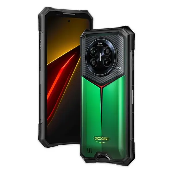 Telefon Mobil DOOGEE V50, Verde, 5G, 6.78 FHD+ 120Hz, 48GB RAM (12GB + 36GB extensibili), 256GB, Camera 200MP + 20MP Night Vision, Android 16, 11000mAh, Dual SIM
