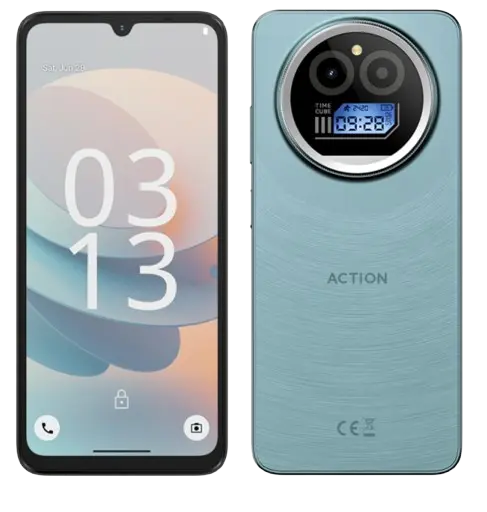 Telefon mobil F150 Action A5 Pro Albastru, 4G, 6.88 HD+, 8GB RAM (3GB + 5GB extensibil), 256GB ROM, Android 15 Go, Octa-Core, Face ID, Camera 16MP, 5100mAh, Dual SIM