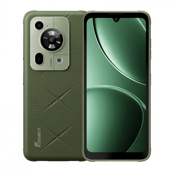 Telefon mobil FOSSiBOT F112 Pro 5G, Verde, 6.88, HD+ IPS, 24GB RAM(8GB+16GB extensibili), 256GB ROM, Android 14, Incarcare inversa, 50MP+16MP, 18W, Dual SIM Hybrid