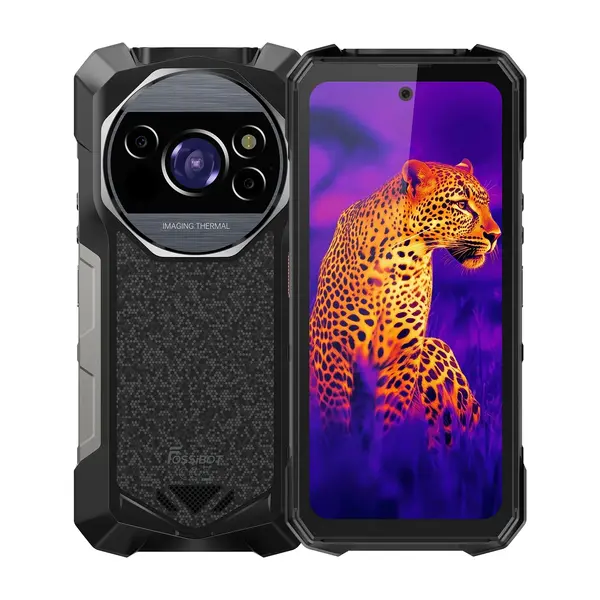 Telefon Mobil FOSSiBOT F115 Ultra, Negru, 5G, Night Vision 64MP + Laser Rangefinder 1200m, 6.78 120Hz, 36GB RAM (12GB + 24GB extensibili), 256GB, Android 16, NFC, Baterie 20000mAh