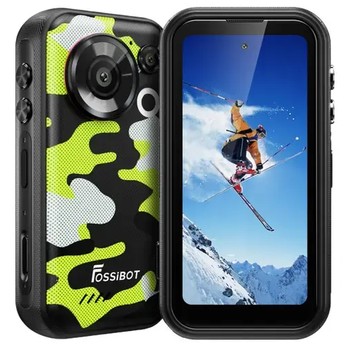 Telefon Mobil Fossibot F116 Pro, Procesor MediaTek Dimensity 7300, Ecran IPS LCD touchscreen 4inch, 12GB RAM, 256GB Flash, Camera Duala 50 + 48 MP, Wi-Fi, 5G, Dual Sim, Android (Negru/Verde)
