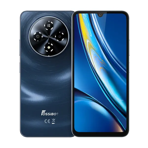 Telefon Mobil FOSSiBOT S5, Negru, 4G, Ecran 6.88 HD+ 120Hz, 16GB RAM (4GB + 12GB extensibil), 128GB ROM, Camera 13MP, Android 15, Unisoc T615 (T7250), 6000mAh, Face ID, 18W, Dual SIM
