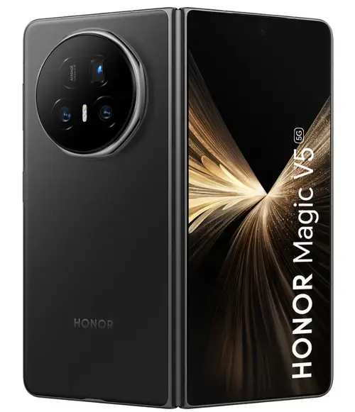Telefon Mobil Honor Magic V5, Procesor Qualcomm SM8750-AB Snapdragon 8 Elite Octa-core, Foldable LTPO AMOLED 7.95inch, 16GB RAM, 512GB Flash, Camera Tripla 50 + 64 + 50 MP, Wi-Fi, 5G, Dual Sim, Android (Negru)