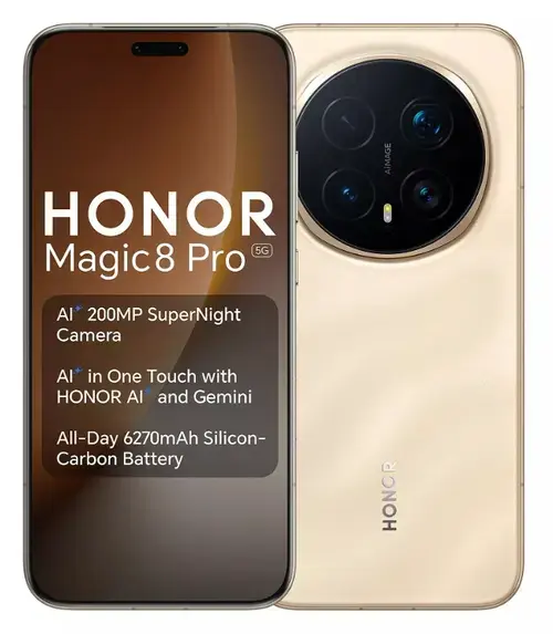 Telefon Mobil Honor Magic8 Pro, Procesor Qualcomm SM8850-AC Snapdragon 8 Elite Gen 5, Octa-Core, LTPO OLED Capacitive touchscreen 6.71inch, 12GB RAM, 512GB Flash, Camera Tripla 50 + 200 + 50 MP, 5G, Wi-Fi, Dual SIM, Android (Auriu)