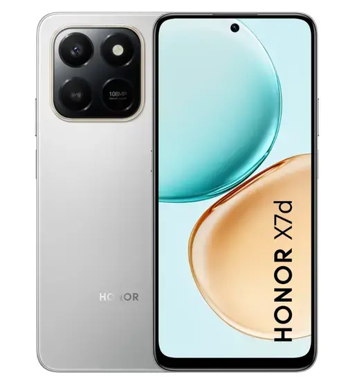 Telefon Mobil HONOR X7D, Procesor Octa-Core Qualcomm SM6225 Snapdragon 685, Ecran TFT LCD 6.77inch, 6GB RAM, 128GB Flash, Camera Duala 108 + AUX, Wi-Fi, 4G, Dual Sim, Android (Argintiu)