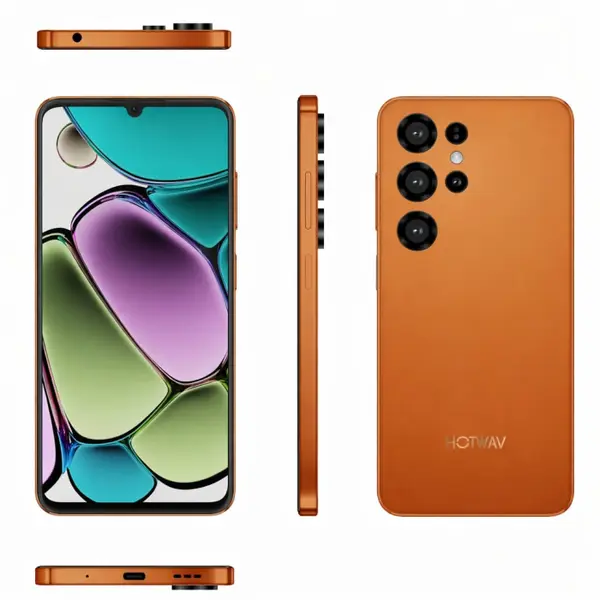 Telefon Mobil HOTWAV A25 Ultra, Portocaliu, 4G LTE, Ecran 6.75 HD+, 12GB RAM (3GB + 9GB extensibili), 64GB, Android 15, 5160mAh, Dual SIM, NFC