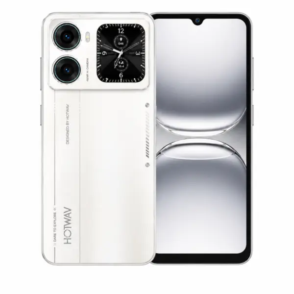 Telefon Mobil HOTWAV X100 GT, Alb, 4G, 6.9 HD+, 20GB RAM (8GB + 12GB extensibili), 256GB, Unisoc T7280, 5160mAh, 20W Fast Charge, Ecran Secundar 2.02 , Camera 48MP, Android 16, NFC, Dual SIM