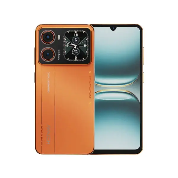 Telefon Mobil HOTWAV X100 GT, Portocaliu, 4G, 6.9 HD+, 20GB RAM (8GB + 12GB extensibili), 256GB, Unisoc T7280, 5160mAh, 20W Fast Charge, Ecran Secundar 2.02 , Camera 48MP, Android 16, NFC, Dual SIM