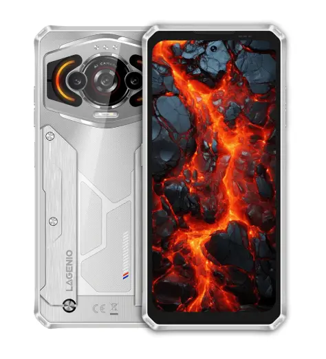 Telefon Mobil LAGENIO Panther 1, Alb, 4G, 6.7 HD+ 120Hz, 12GB RAM (4GB + 8GB Extinsa), 128GB ROM, 13MP, Android 15, Unisoc T7250, Lumini RGB, AI Gemini, NFC, 5150mAh, 18W, Dual SIM