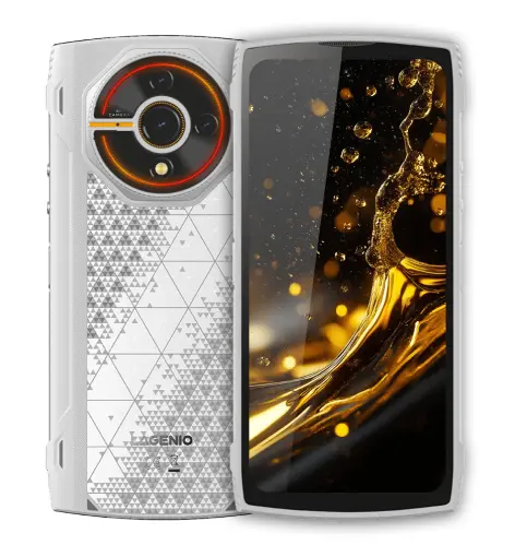 Telefon Mobil LAGENIO Panther 2 Pro, Alb, 4G, 6.7 HD+ 120Hz, 24GB RAM (8GB + 16GB Extensibili), 256GB ROM, 50MP, Android 15, Unisoc T7250, Lumini RGB, NFC, OTG, 5150mAh, 18W, Dual SIM