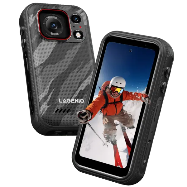 Telefon Mobil Mini Lagenio Eagle1 Pro, Negru, 5G, 4.0 120Hz, 36GB RAM (12GB + 24GB extensibili), 256GB, D7300, 3700mAh, 33W Fast Charge, 4K Action Camera, Android 16, Dual SIM