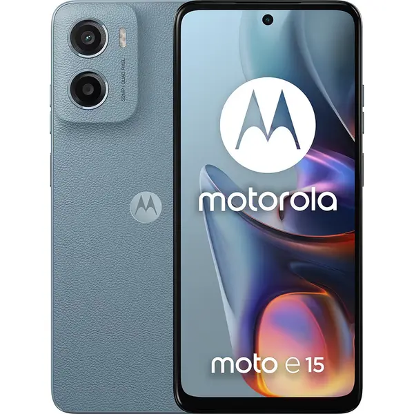 Telefon mobil Motorola e15 LTE, 64GB, 2GB RAM, Dual SIM, Misty Blue