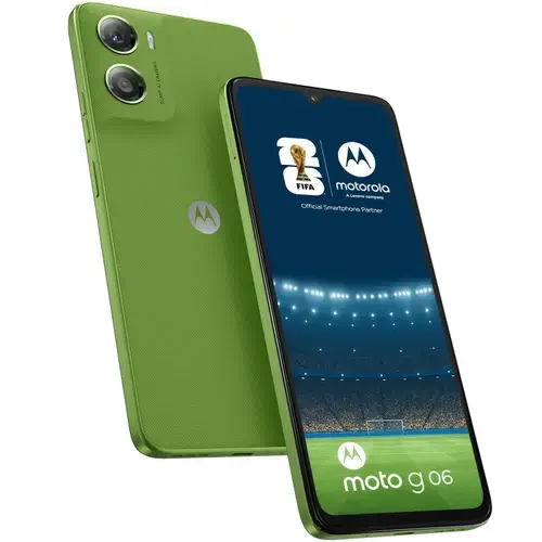 Telefon Mobil Motorola Moto G06, Procesor Mediatek Helio G81 Ultra Octa-Core, IPS LCD Touchscreen 6.88inch, 4GB RAM, 64GB Flash, Camera 50 MP, Wi-Fi, 4G, Dual Sim, Android (Verde)