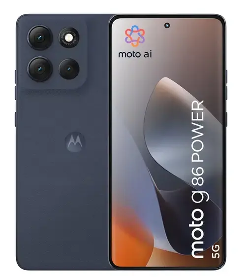 Telefon Mobil Motorola Moto G86 Power, Procesor Mediatek Dimensity 7300, P-OLED 6.67inch, 12GB RAM, 256GB Flash, Camera Duala 50 + 8 MP, Wi-Fi, 5G, Dual Sim, Android (Albastru)