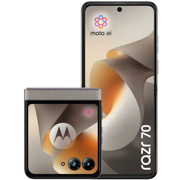 Telefon mobil Motorola razr 70 5G, 256GB, 8GB RAM, Dual SIM, Pantone Hematite