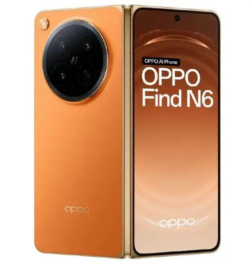 Telefon Mobil Oppo Find N6, Procesor Qualcomm SM8850-AC Snapdragon 8 Elite Gen 5 Octa-Core, Ecran Pliabil LTPO OLED 8.12inch, 16GB RAM, 512GB Flash, Camera Tripla 200+50+50MP, Wi-Fi, 5G, Dual Sim, Android (Portocaliu)