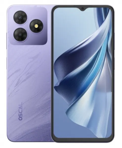 Telefon Mobil Oscal FLAT 2, Mov, 4G, 6.56 HD+, 12GB RAM (4GB+8GB extensibili), 256GB ROM, 13MP, Android 14, Unisoc T606, 5000mAh, Dual SIM Hybrid