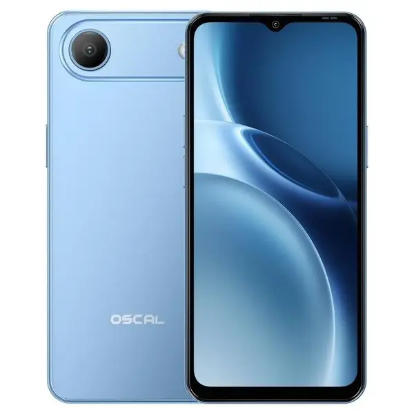 Telefon Mobil OSCAL FLAT 3C, Albastru, 4G, 6.56 HD+ IPS, 16GB RAM (4GB + 12GB extensibili), 128GB, Unisoc T310, 5000mAh, 32MP, Android 16, Dual SIM