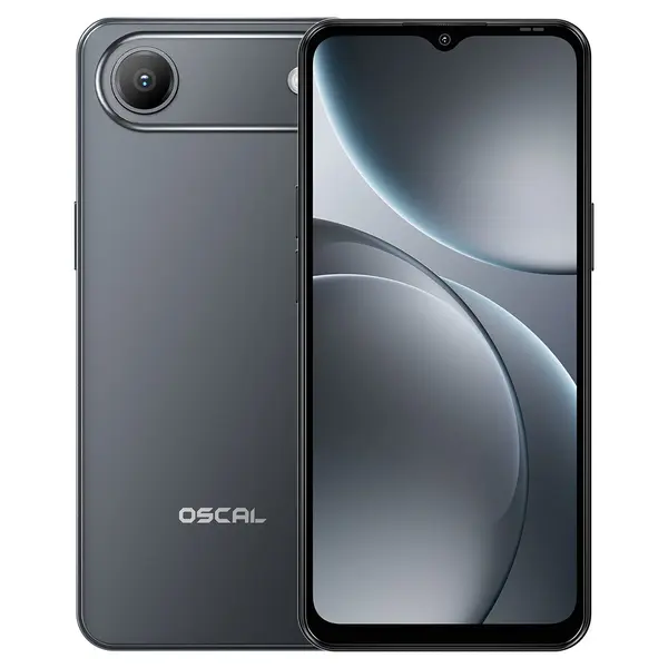 Telefon Mobil OSCAL FLAT 3C, Negru, 4G, 6.56 HD+ IPS, 16GB RAM (4GB + 12GB extensibili), 64GB, Unisoc T310, 5000mAh, 32MP, Android 16, Dual SIM