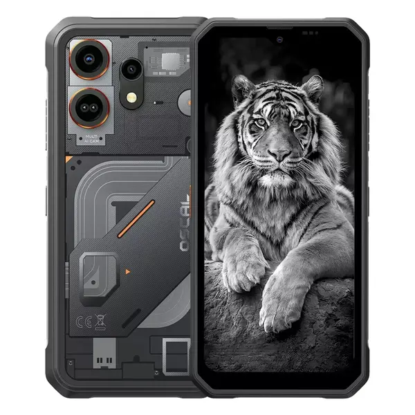 Telefon Mobil OSCAL MARINE 3 Negru, 4G, 6.56 HD+ 90Hz, 24GB RAM (8GB + 16GB Extensibili), 128GB ROM, Camera Infrarosu Night Vision 13MP, 5000mAh, Android 16, MediaTek Helio G81, NFC, Dual SIM