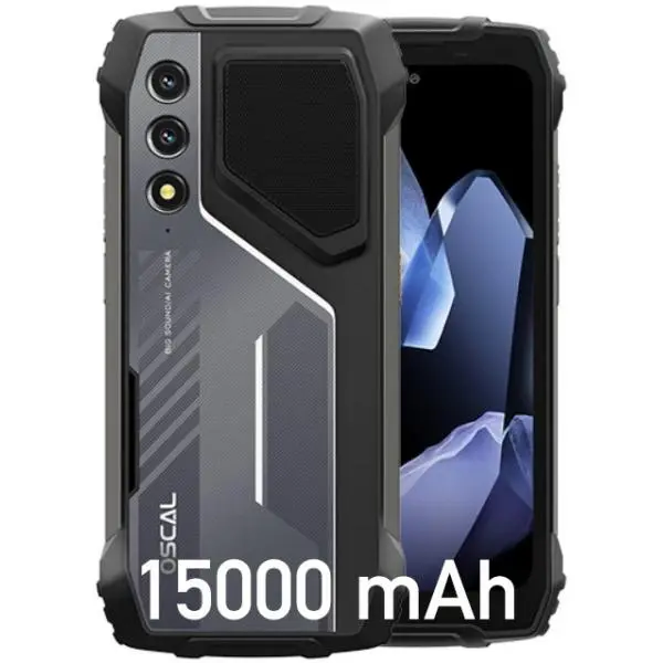 Telefon mobil OSCAL PILOT 1, Negru, 4G, 6.67 HD+, 18GB RAM(6GB + 12GB extensiibili), 256GB ROM, Android 14, MediaTek Helio G81, 15000mAh, IP68 IP69K, Dual SIM