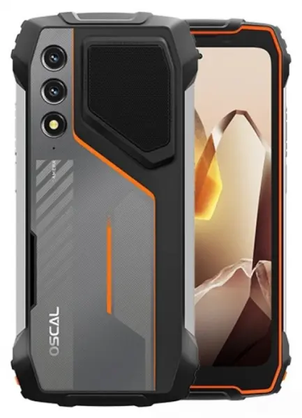 Telefon mobil OSCAL PILOT 1, Portocaliu, 4G, 6.67 HD+, 18GB RAM (6GB + 12GB extensibili), 256GB ROM, Android 14, MediaTek Helio G81, 15000mAh, IP68 IP69K, Dual SIM