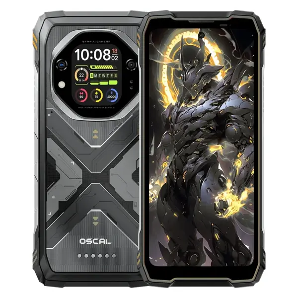 Telefon mobil Oscal Tank 1, Negru, 5G, 6.78 IPS, 36GB RAM (12GB + 24GB Extensibili), 256GB ROM, DokeOS 4.2, Dimensity 7050, Ecran spate 2.01 , Night Vision, NFC, AI Apps, 20000mAh, 55W, Dual SIM