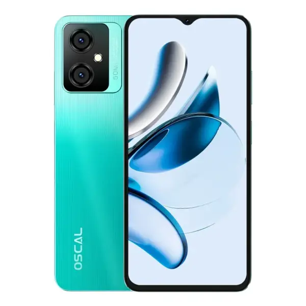 Telefon mobil Oscal TIGER 10 Green, 4G, 6.56 HD+, 16GB RAM (8GB + 8GB extensibili), 256GB ROM, 50MP, Android 13, Unisoc T606, 5180mAh, Dual SIM