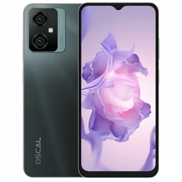 Telefon mobil Oscal TIGER 10 Grey, 4G, 6.56 HD+, 16GB RAM (8GB + 8GB extensibili), 256GB ROM, 50MP, Android 13, Unisoc T606, 5180mAh, Dual SIM