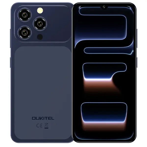 Telefon Mobil Oukitel C17, Albastru, 4G, Ecran 6.52 HD, 12GB RAM (3GB + 9GB extensibili), 32GB, Camera 13MP, Baterie 5000mAh, Android 16, Dual SIM