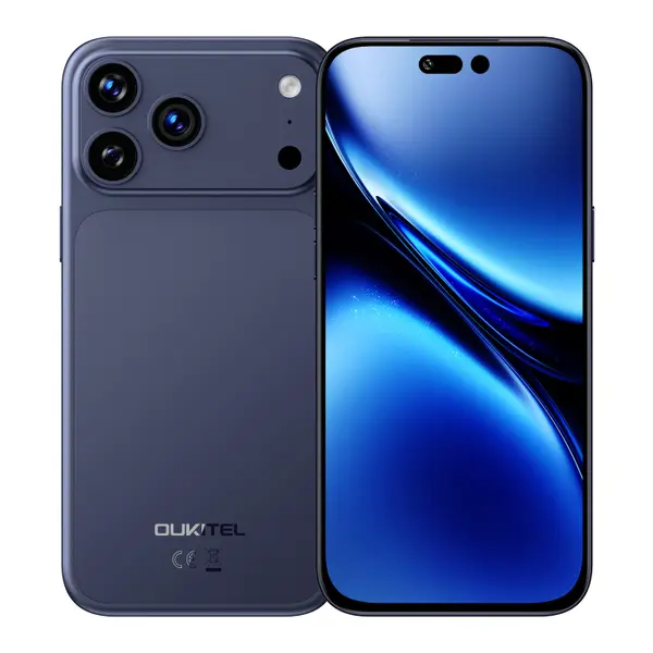 Telefon Mobil OUKITEL C17 Plus, Albastru, 4G LTE, NFC, 6.9 120Hz, 16GB RAM (4GB + 12GB extensibili), 128GB, Camera 64MP, 5000mAh, Android 16, Dual SIM