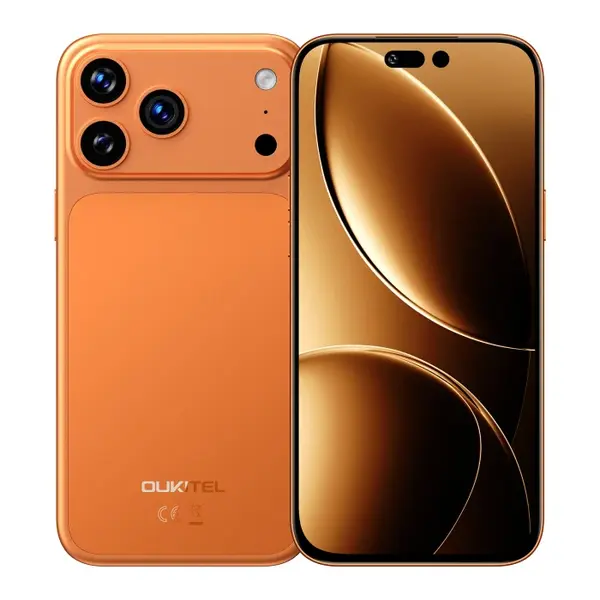 Telefon Mobil OUKITEL C17 Plus, Portocaliu, 4G LTE, NFC, 6.9 120Hz, 16GB RAM (4GB + 12GB extensibili), 128GB, Camera 64MP, 5000mAh, Android 16, Dual SIM