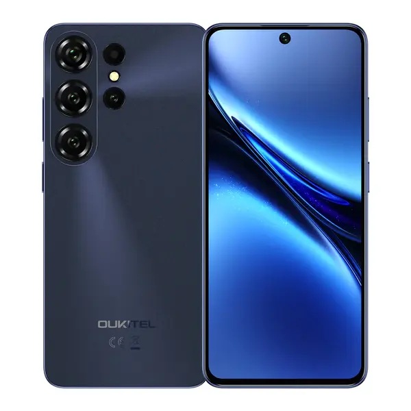 Telefon Mobil OUKITEL C26, Albastru, 4G LTE, Ecran 6.56 HD+ 90Hz, 16GB RAM (4GB + 12GB extensibili), 128GB ROM, Camera 13MP, Baterie 5150mAh, Android 16, Dual SIM