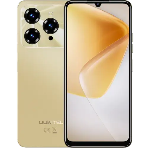 Telefon Mobil Oukitel C6, Procesor Octa-Core MediaTek Dimensity 6300, Ecran IPS LCD touchscreen 6.8inch, 8GB RAM, 256GB Flash, Camera 50MP, Wi-Fi, 5G, Dual Sim, Android (Auriu)