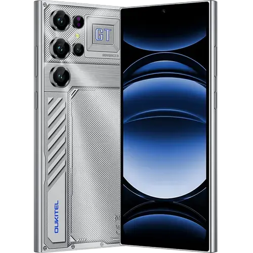 Telefon Mobil Oukitel C61 GT, Procesor Octa-Core Unisoc Tiger T615, Ecran IPS LCD touchscreen 6.88inch, 4GB RAM, 128GB Flash, Camera 13MP, Wi-Fi, 4G, Dual Sim, Android (Argintiu)