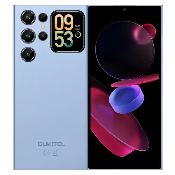 Telefon Mobil Oukitel C62, Albastru, 4G, 6.88 HD+ IPS, 16GB RAM (4GB + 12GB Extensibili), 128GB ROM, 13MP, Android 15, Unisoc Tiger T606, 1.81 Ecran Spate, 5150mAh, 18W, Dual SIM