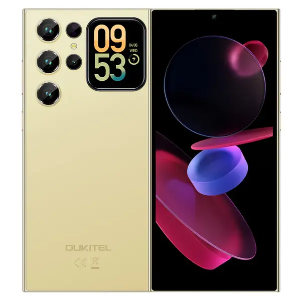 Telefon Mobil Oukitel C62, Galben, 4G, 6.88 HD+ IPS, 16GB RAM (4GB + 12GB Extensibili), 128GB ROM, 13MP, Android 15, Unisoc Tiger T606, 1.81 Ecran Spate, 5150mAh, 18W, Dual SIM