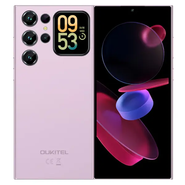 Telefon Mobil Oukitel C62 Pro, Roz, 4G, 6.88 HD+ IPS, 24GB RAM (8GB + 16GB Extensibili), 256GB ROM, 13MP, Android 15, 1.81 Ecran Secundar, NFC, 5150mAh, 18W, Dual SIM