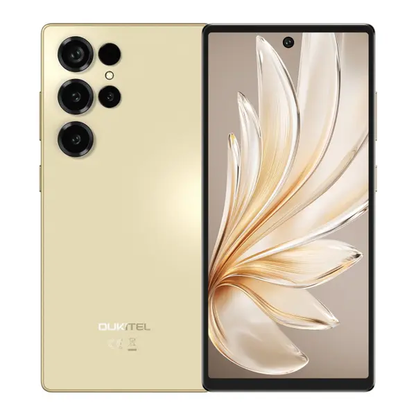 Telefon Mobil Oukitel C66, Auriu , 4G LTE, Ecran 6.73 HD+ 120Hz, 24GB RAM (8GB + 16GB extensibili), 512GB ROM, Camera 64MP, Baterie 5000mAh, Android 16, Dual SIM
