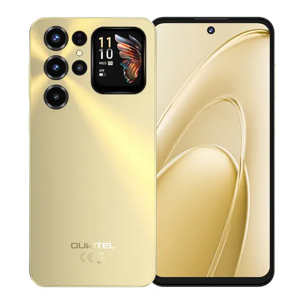 Telefon Mobil Oukitel C68 Plus, Auriu, 4G, 7.2 120Hz, 16GB RAM (4GB + 12GB Extensibili), 128GB ROM, 1.81 Ecran Spate, 64MP, Android 15, Unisoc T615, OTG, 6000mAh, Dual SIM