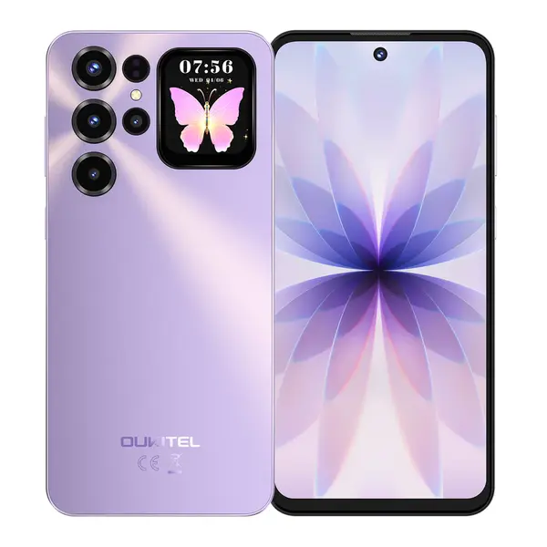 Telefon Mobil Oukitel C68 Plus, Mov, 4G, 7.2 120Hz, 16GB RAM (4GB + 12GB Extensibili), 128GB ROM, 1.81 Ecran Spate, 64MP, Android 15, Unisoc T615, OTG, 6000mAh, Dual SIM