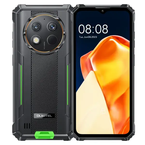 Telefon Mobil Oukitel G1, Verde, 4G, 6.52 IPS LCD, Android 14, 24GB RAM (6GB+18GB Extensibili), 256GB ROM, 48MP, T606 Octa-core, IP68 IP69K, 10600mAh, 18W, Dual SIM